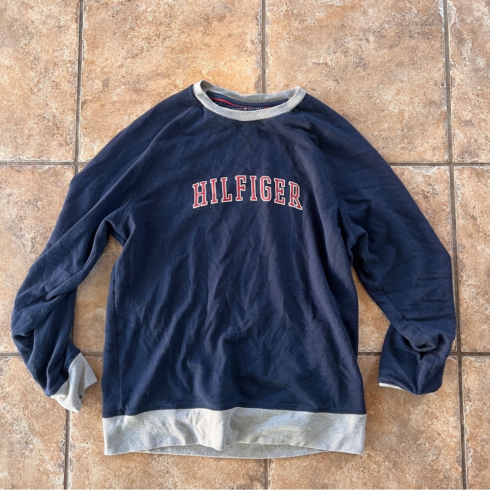 Tommy Hilfiger Men’s Retro Blue Sweatshirt Medium